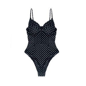 Skatie NWT black and white dotted one piece swimsuit Salty Blonde